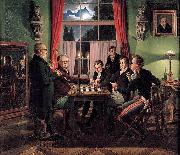 Johann Erdmann Hummel Chess Players Sweden oil painting artist